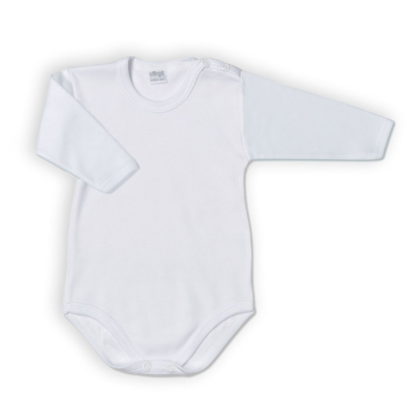 Ellepi - Body intimo neonato bianco a maniche lunghe