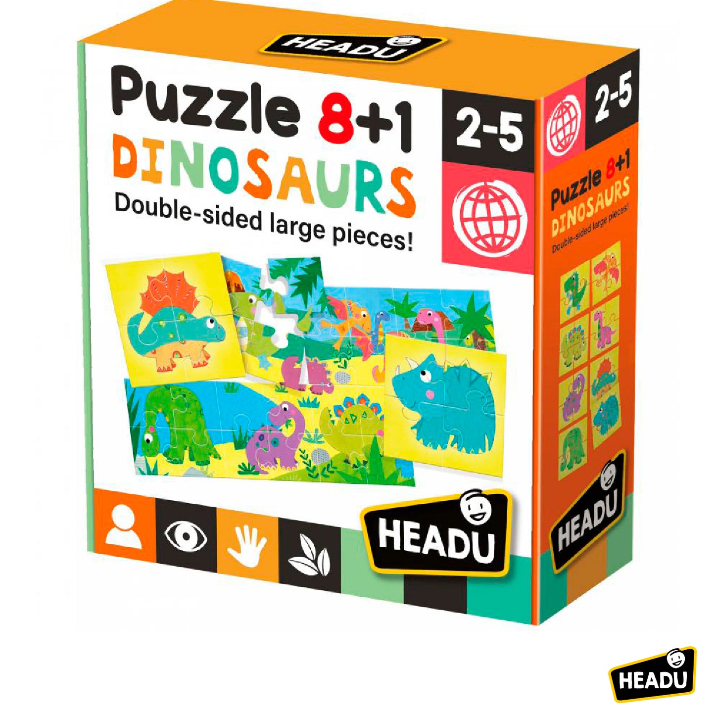 Headu - Puzzle 8+1 Dinosaurs IT22243
