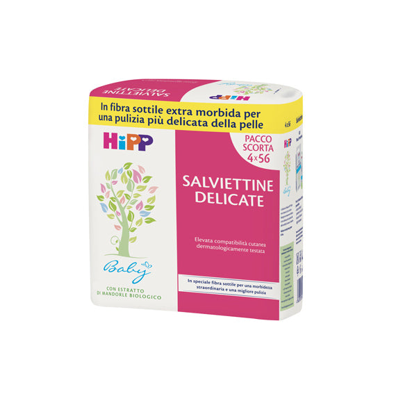 Hipp - Salviettine Delicate Multipack 4x56 Pz