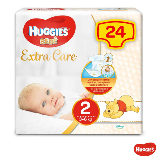 Huggies - Pannolini Bebè Extra Care Taglia 2 24pz