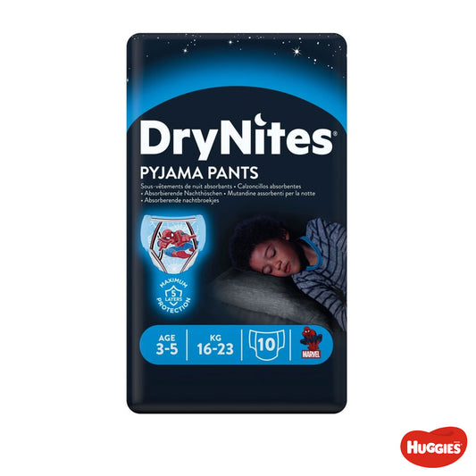 Huggies - Mutandine assorbenti per la notte DryNites Boy 3-5 anni 10pz