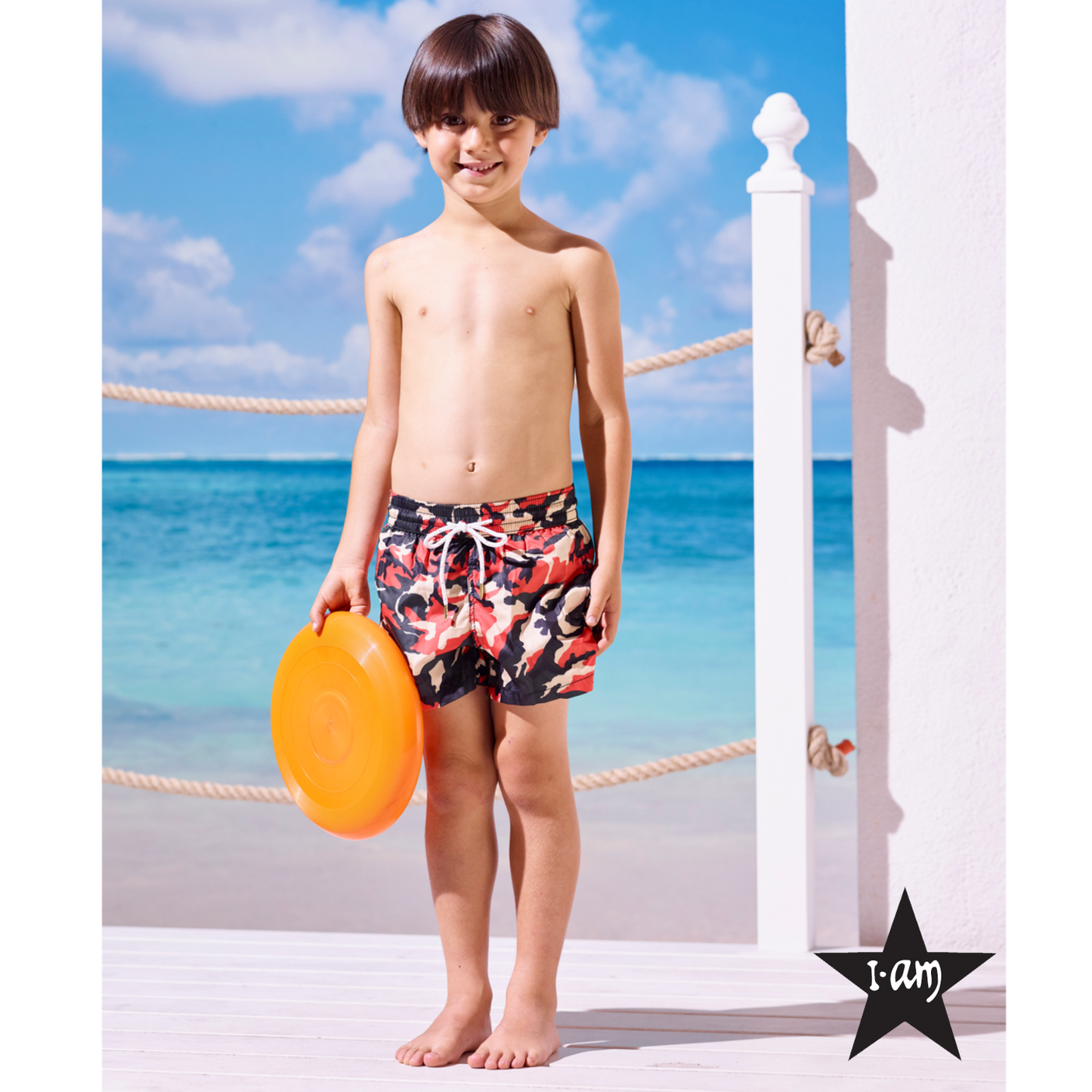 I Am Bikini - Boy Junior Military Bermuda Costume