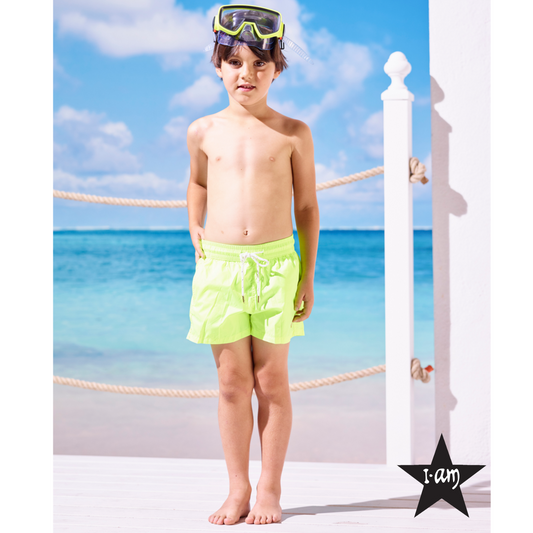 I Am Bikini - Boy Junior Fluo Yellow Bermuda Swimsuit