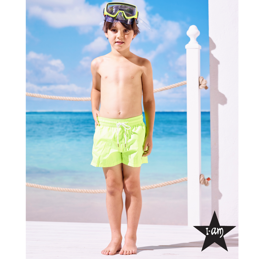 I Am Bikini - Costume Bermuda Giallo Fluo Bambino Junior