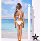 I Am Bikini - Bikini Bianco Con Frange Dorate Bambina Junior