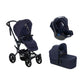 Janè - Passeggino Trio Crosswalk R con Seggiolino Auto Koos iSize e Navicella Micro con Borsa + Omaggio Valigetta Kit Mamma 2023