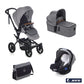 Janè - Passeggino Trio Crosswalk R con Seggiolino Auto Koos iSize e Navicella Micro con Borsa + Omaggio Valigetta Kit Mamma 2023