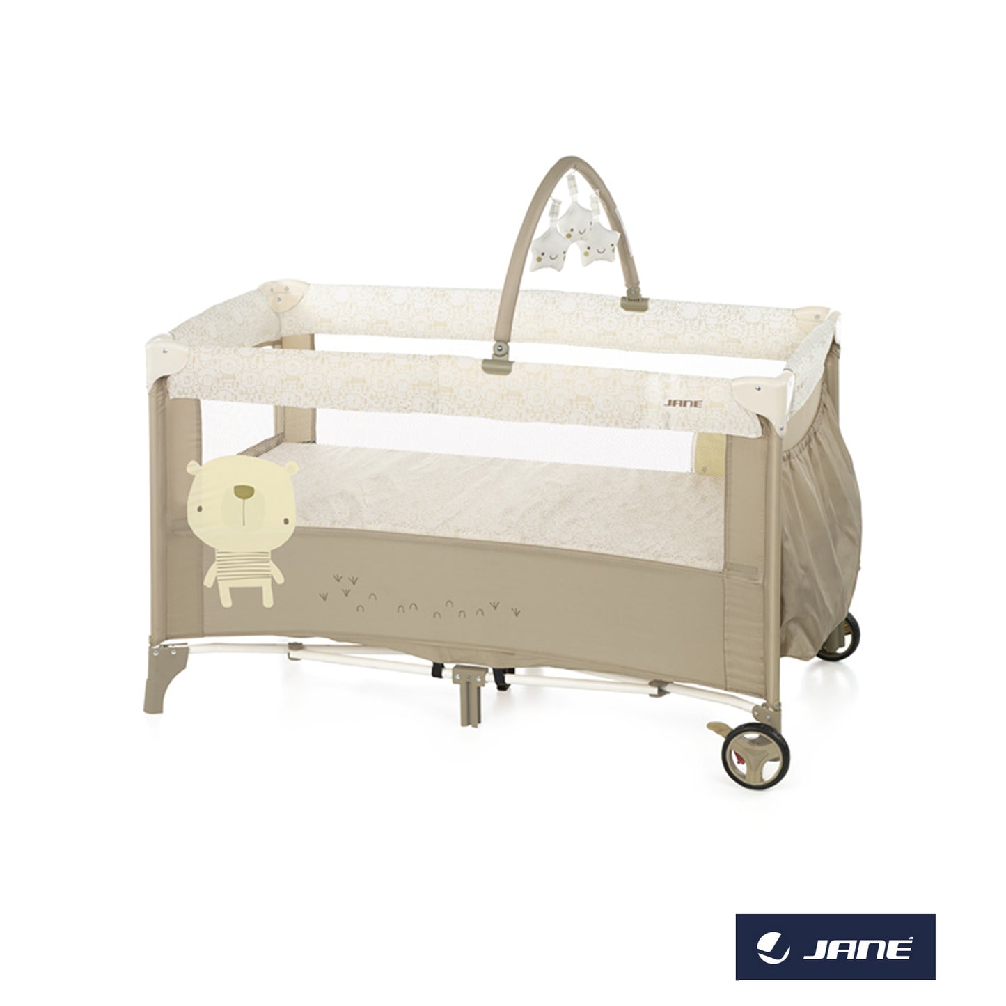 Janè - Camping Cot with Game and Double Height Duo Level Toys