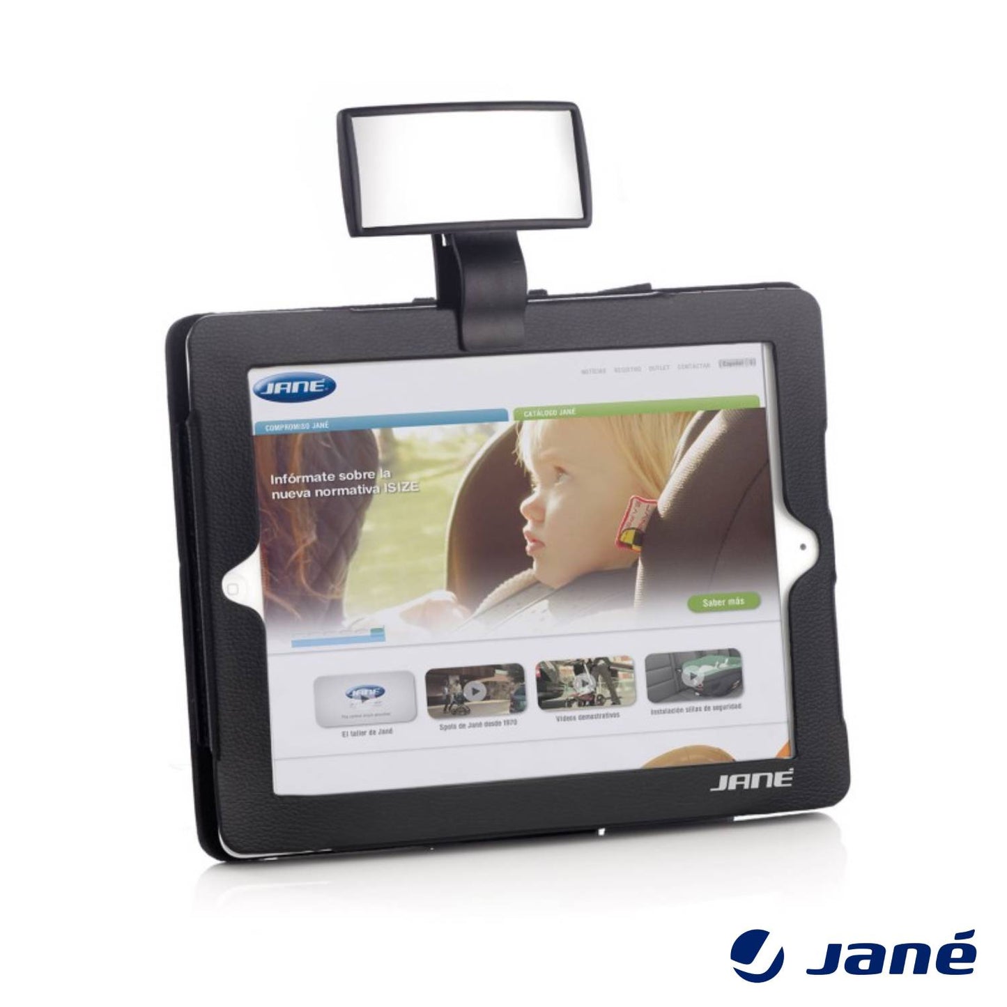 Jané - Specchio retrovisore e fodera per tablet