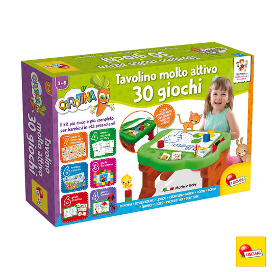 Lisciani - Carotina Very Active Table 30 Games New Edition