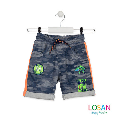 Losan - Bermuda Mimetiche in Felpa Bambino Junior