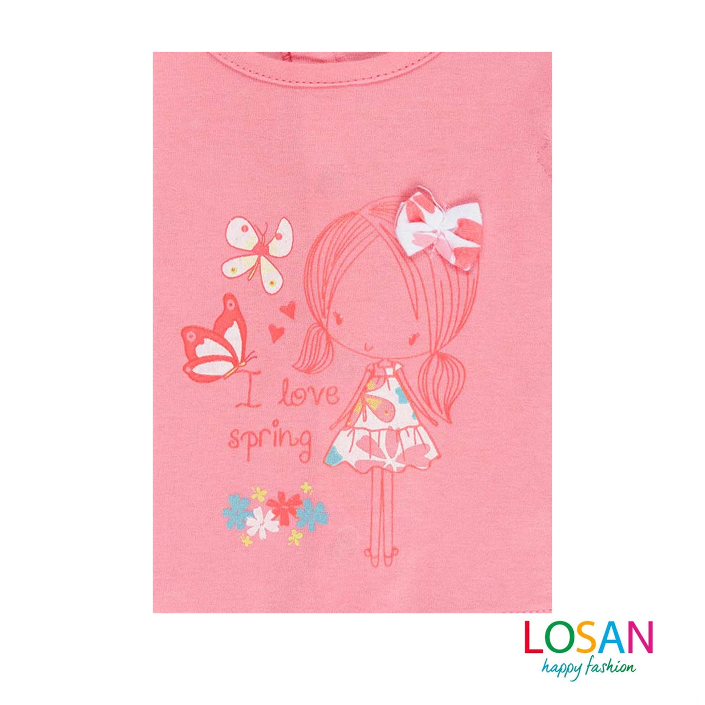 Losan - Completo a Fiori Maglietta + Leggings Neonata