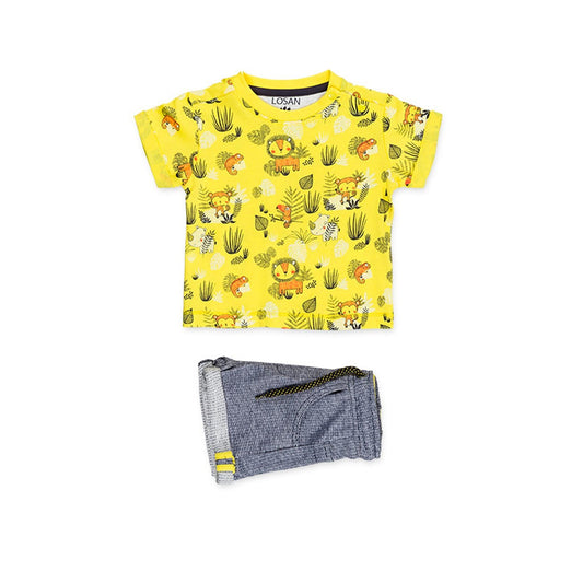 Losan - Completo "Safari" Maglietta + Pantaloncino Baby Bambino