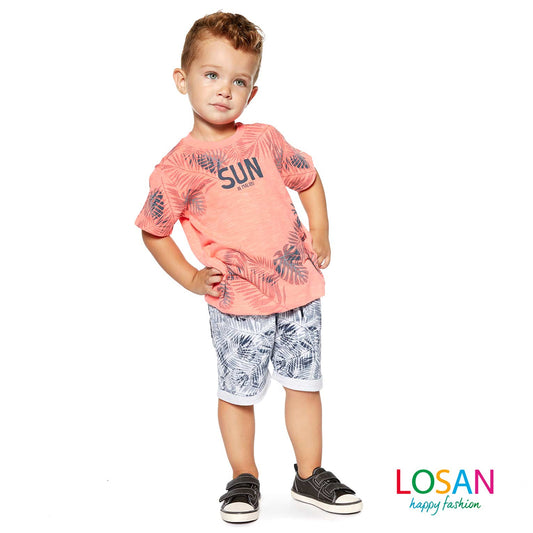 Losan - Completo Tropicale Maglietta + Bermuda Baby Bambino