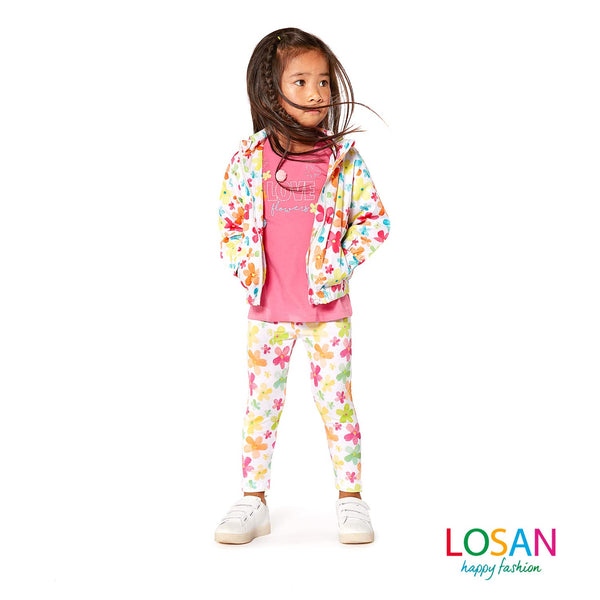 Losan Giubbotto con Cappuccio a Fiori Baby Bambina