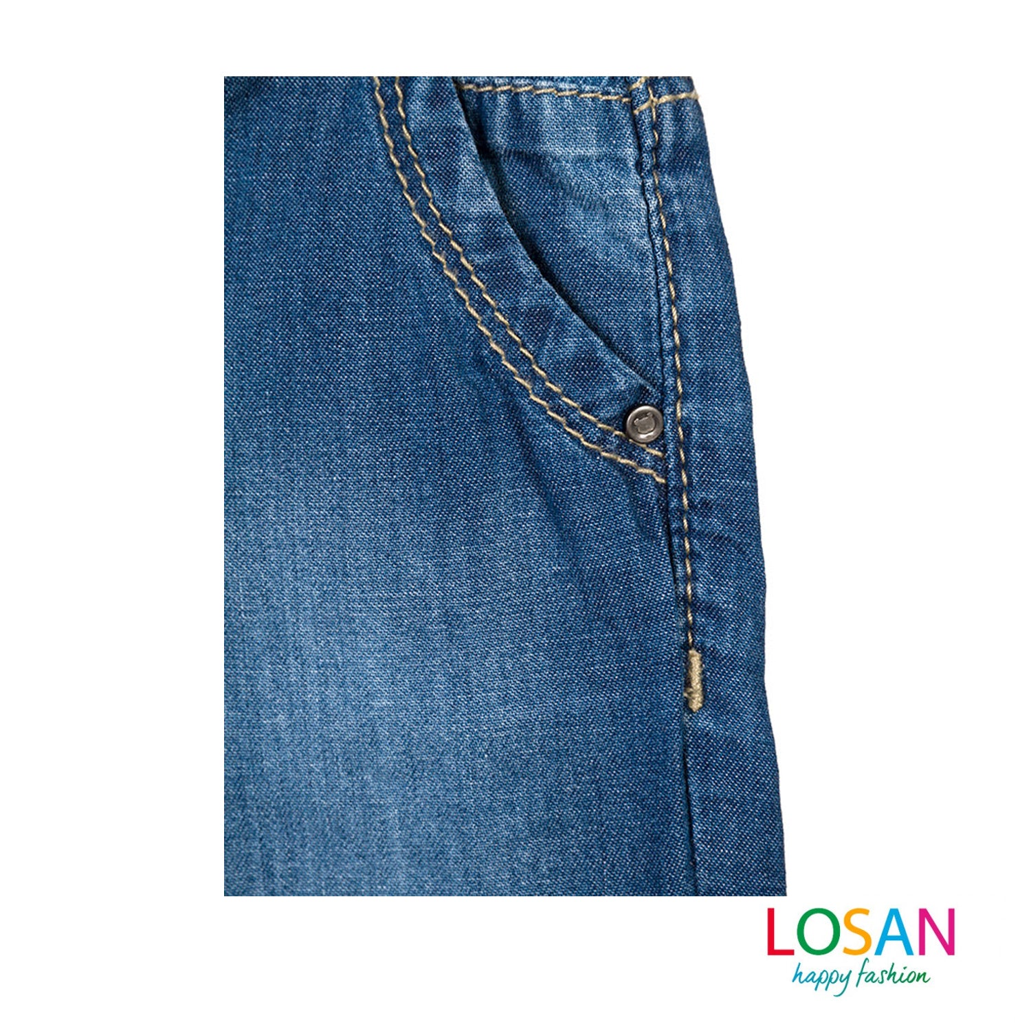 Losan - Jeans Taglio Dritto con Elastico Baby Bambino