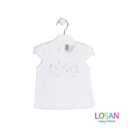 Losan - Maglietta Principesse a Manica Corta Baby Bambina