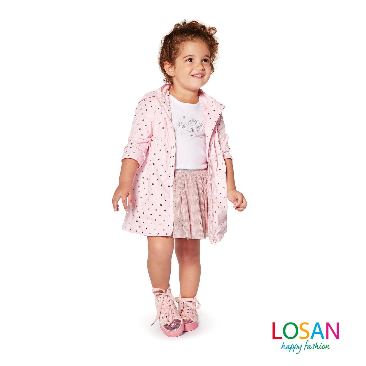 Losan - Parka Mezza Stagione a Stelle Baby Bambina