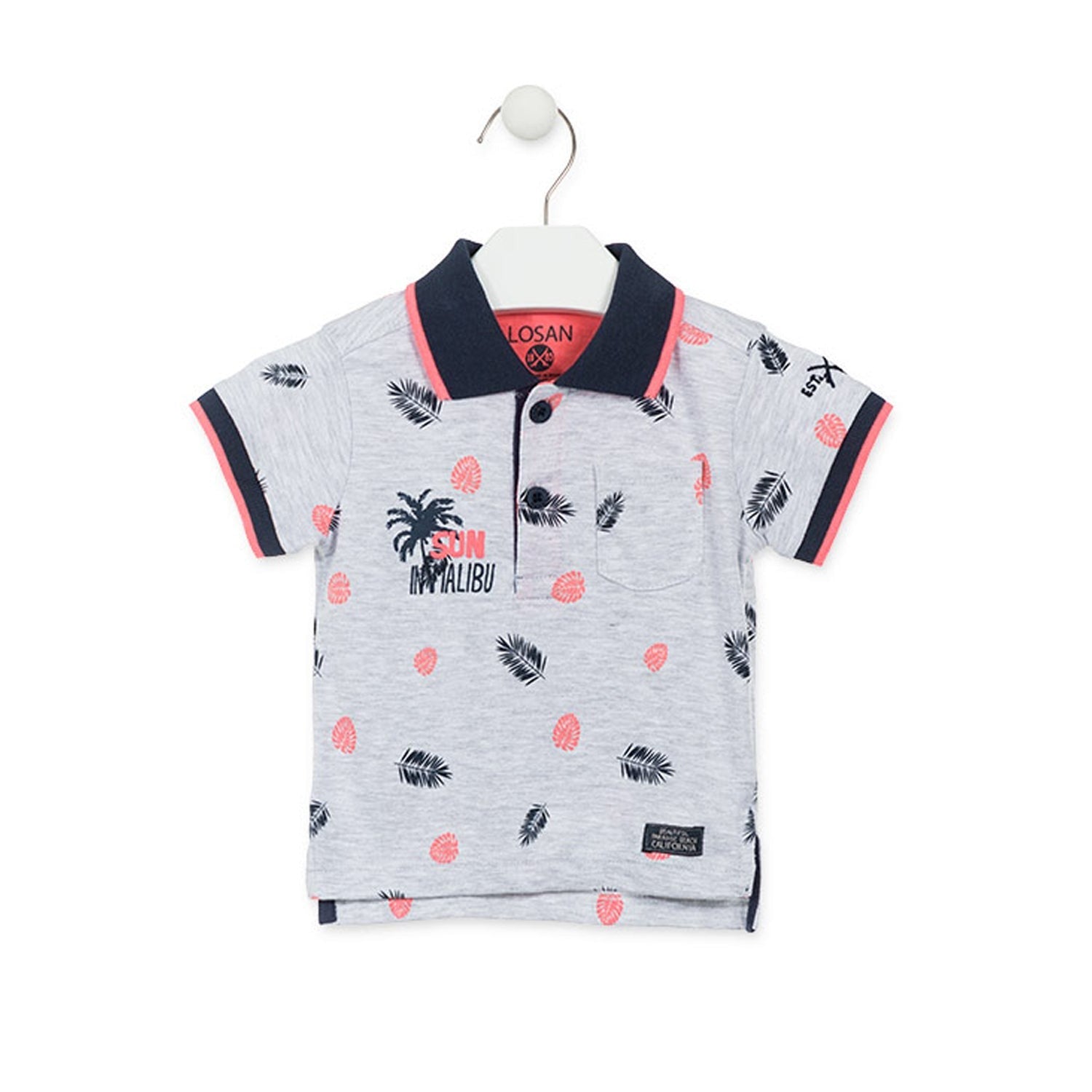 Losan - Polo di Cotone Fantasia Tropicale Baby Bambino