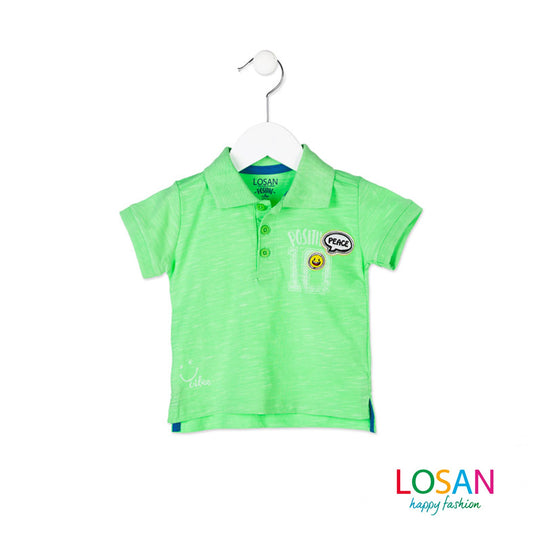 Losan - Polo Verde a Manica Corta Baby Bimbo