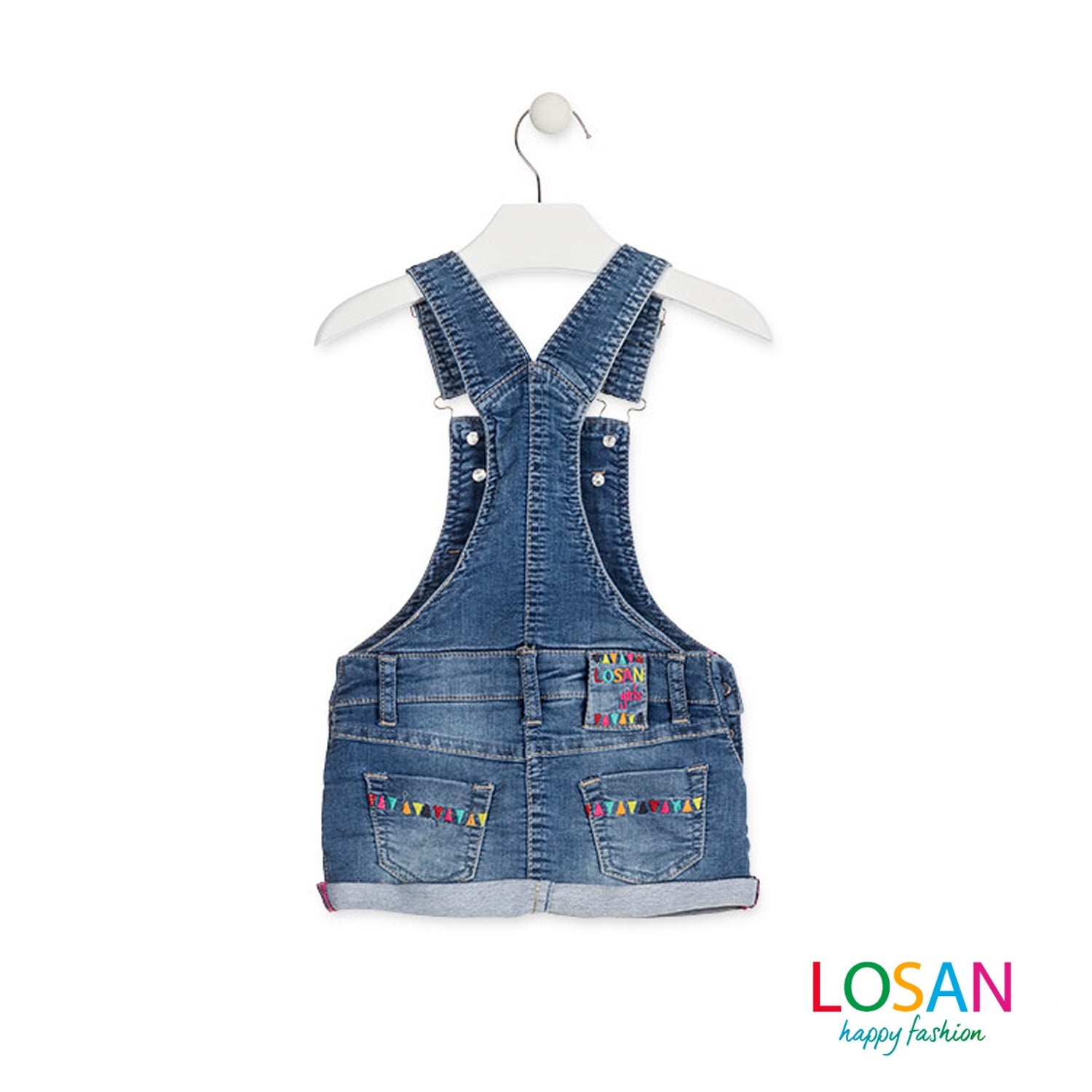 Losan - Salopette di Jeans Stile Etnico Bambina Junior