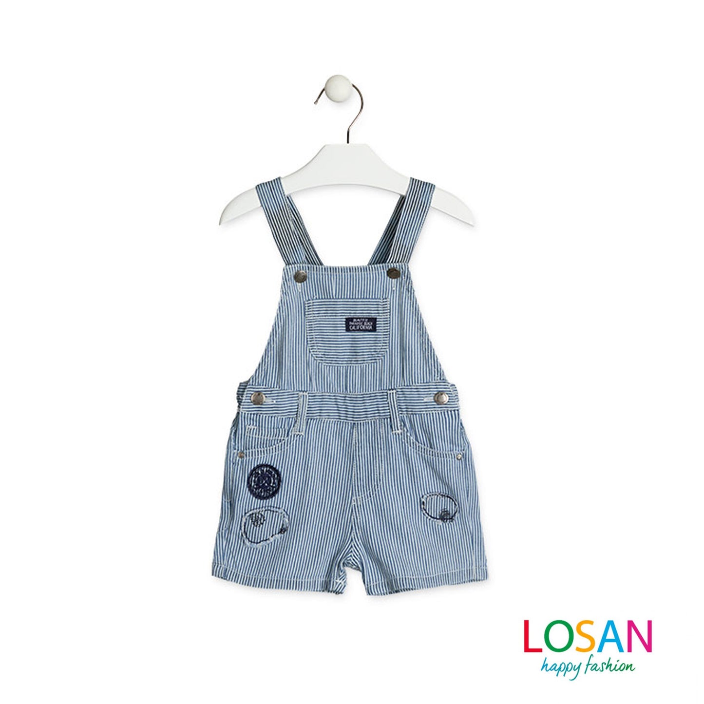 Losan - Baby Boy Striped Denim Overalls