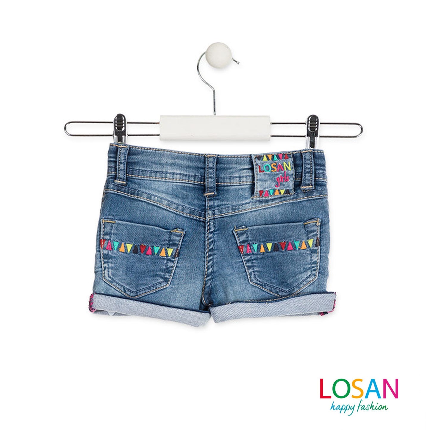 Losan - Shorts di Jeans Stile Etnico Bambina Junior