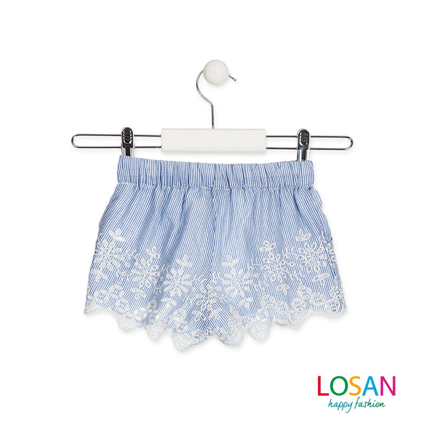 Losan - Shorts in Voile con Orlo Ricamato Bambina Junior