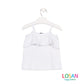 Losan - Top Bianco con Volant Bambina Junior