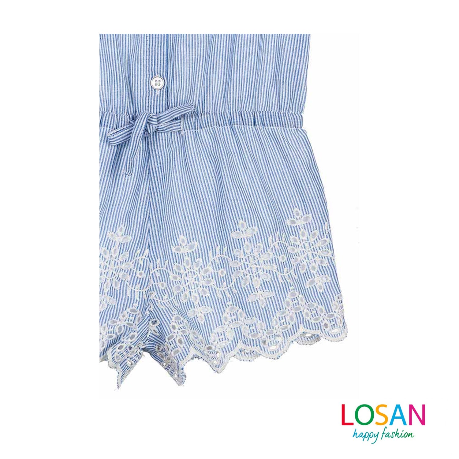 Losan - Tuta in Voile con Orlo Ricamato Bambina Junior