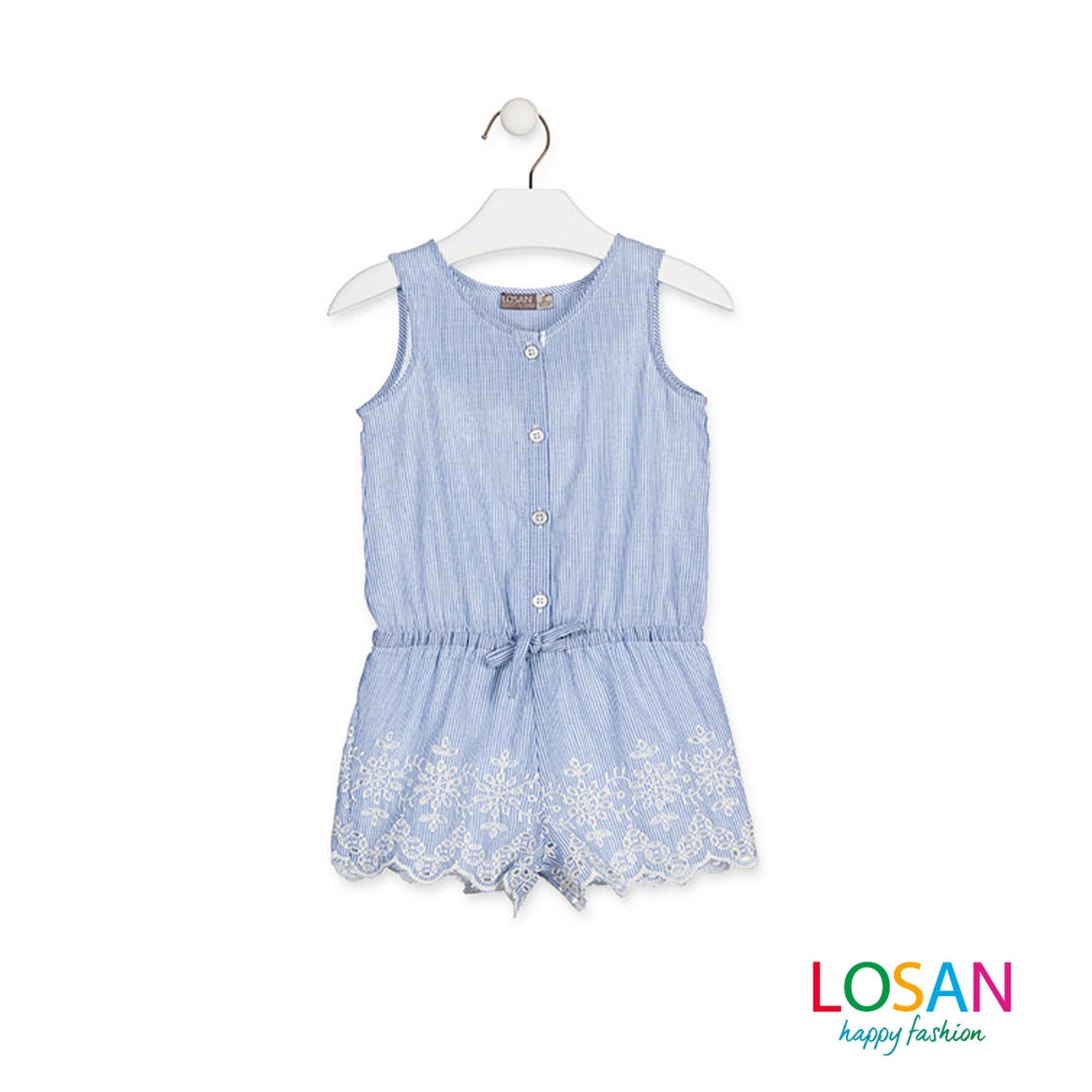 Losan - Tuta in Voile con Orlo Ricamato Bambina Junior