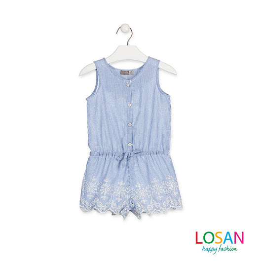 Losan - Tuta in Voile con Orlo Ricamato Bambina Junior