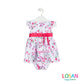 Losan - Vestito Floreale in Chiffon con Mutandina Baby Bambina