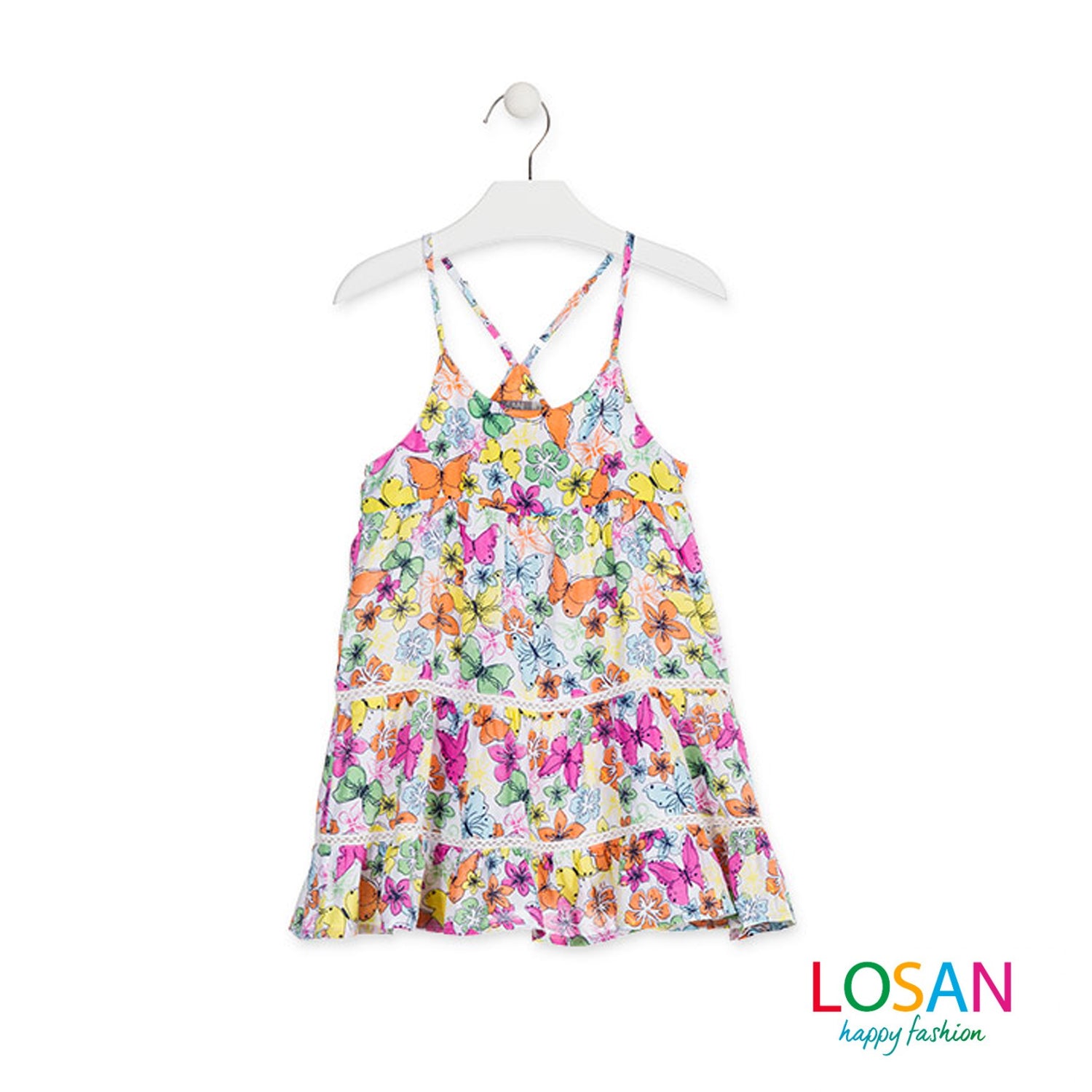 Losan Vestito Fantasia Farfalle Bambina Junior
