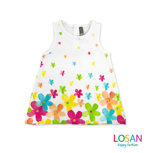 Losan - Vestito a Fiori in Cotone Baby Bambina