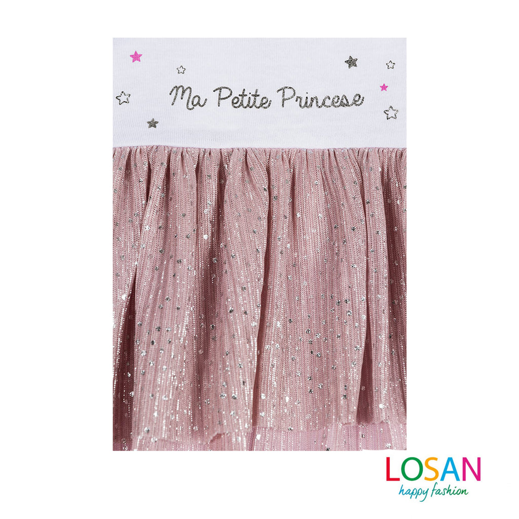 Losan - Vestito con Mutandina in Tulle Rosa Baby Bambina