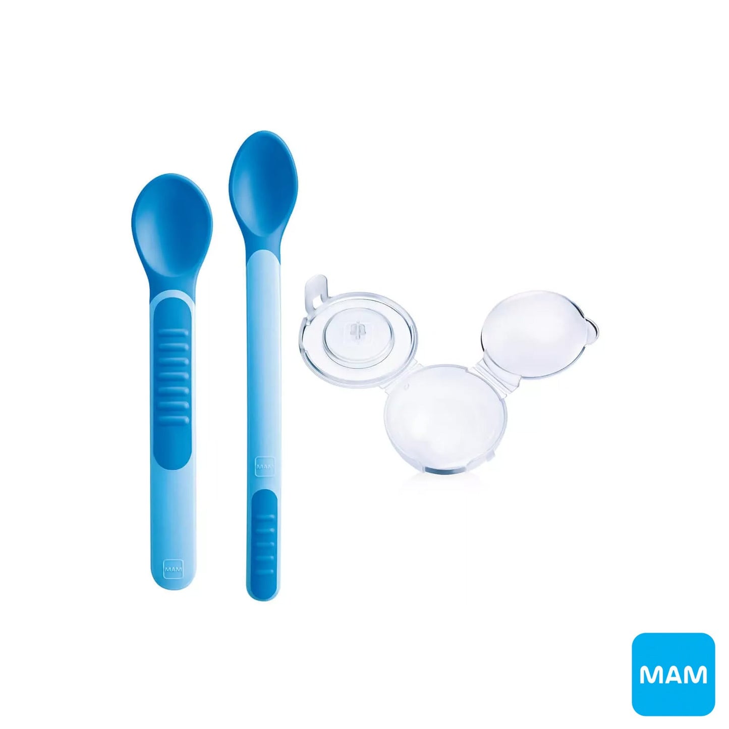 MAM - Set 2 cucchiai Heat Sensitive Spoons e Cover 6m+