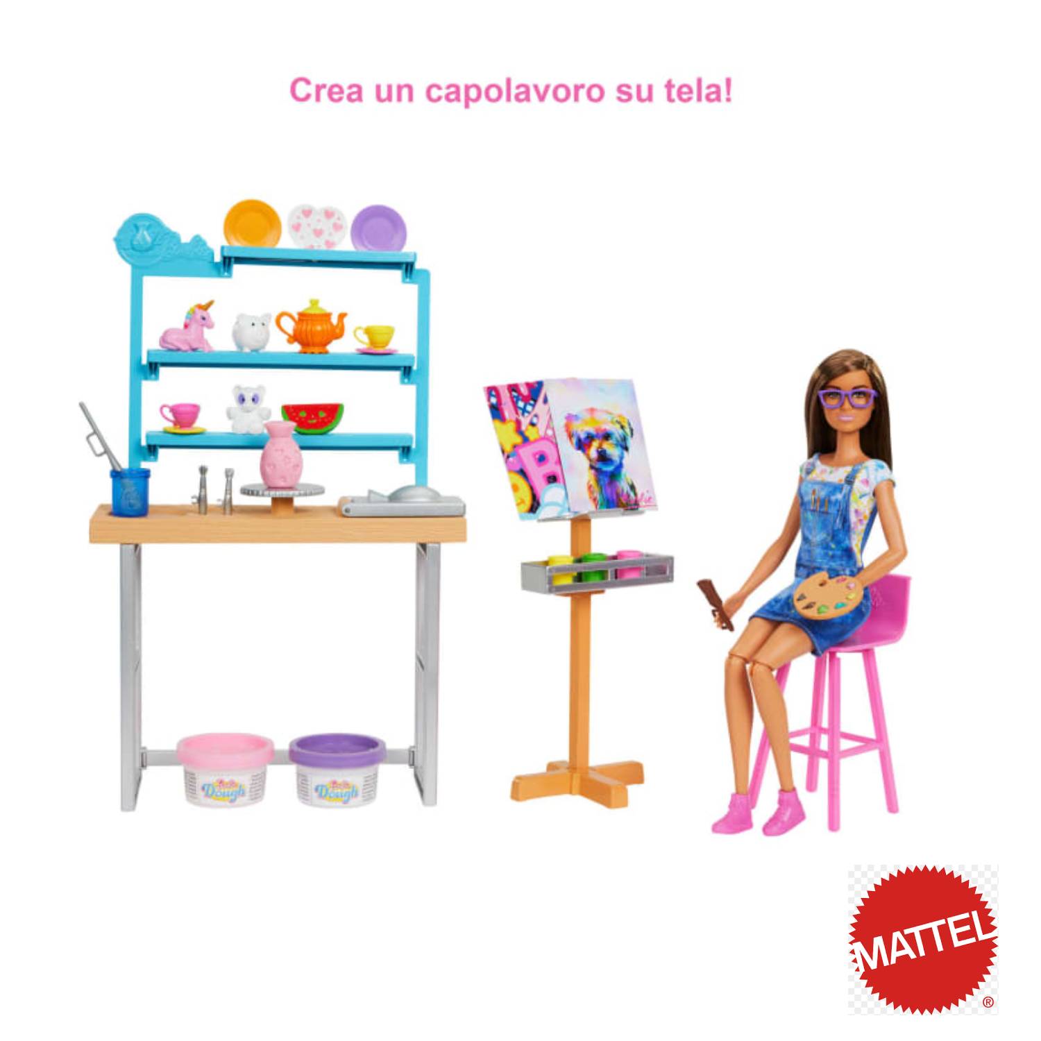 Mattel - Barbie® Playset Studio Creativo con bambola HCM85