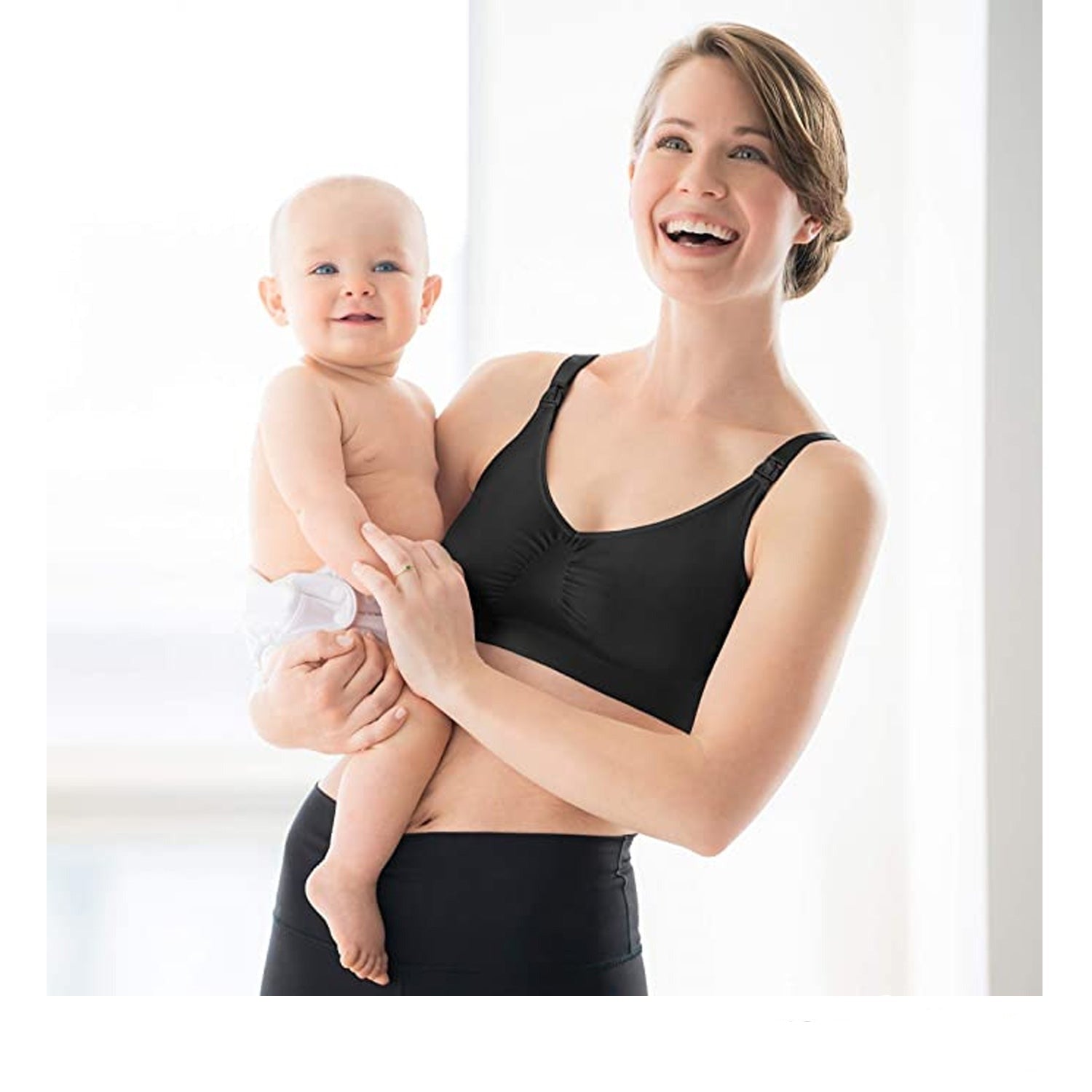 Medela - Reggiseno Gravidanza Allattamento Ultra Stretch Nero