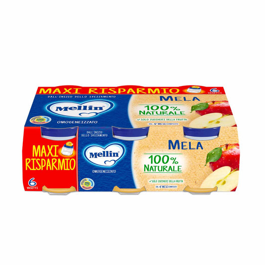 Mellin - Omogeneizzato Mela 6 x 100 gr