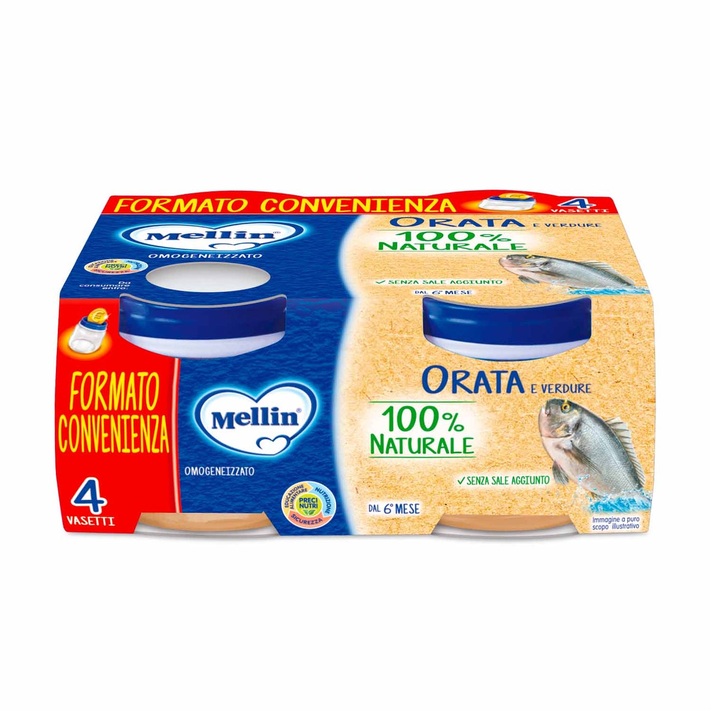 Mellin - Omogeneizzato Orata 4x80 gr