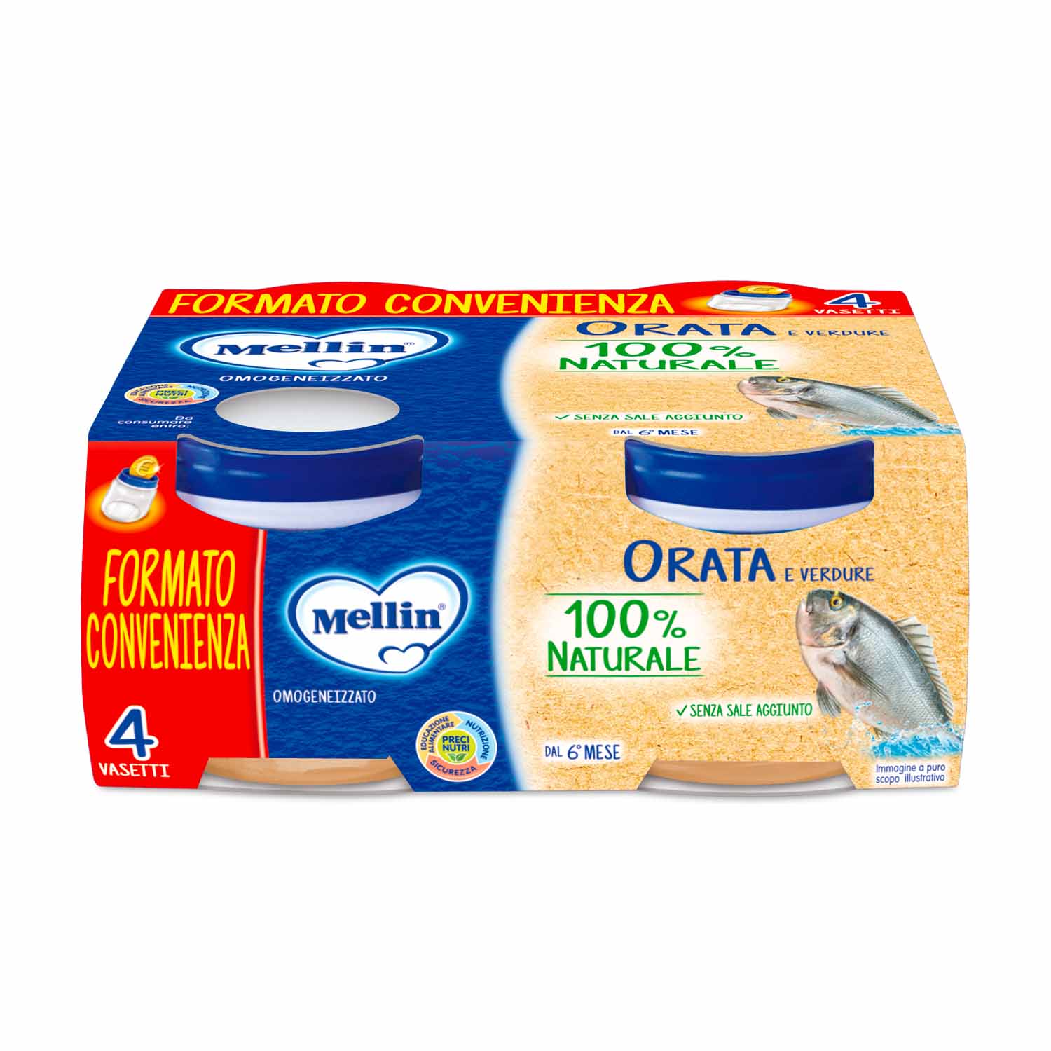 Mellin - Omogeneizzato Orata 4x80 gr