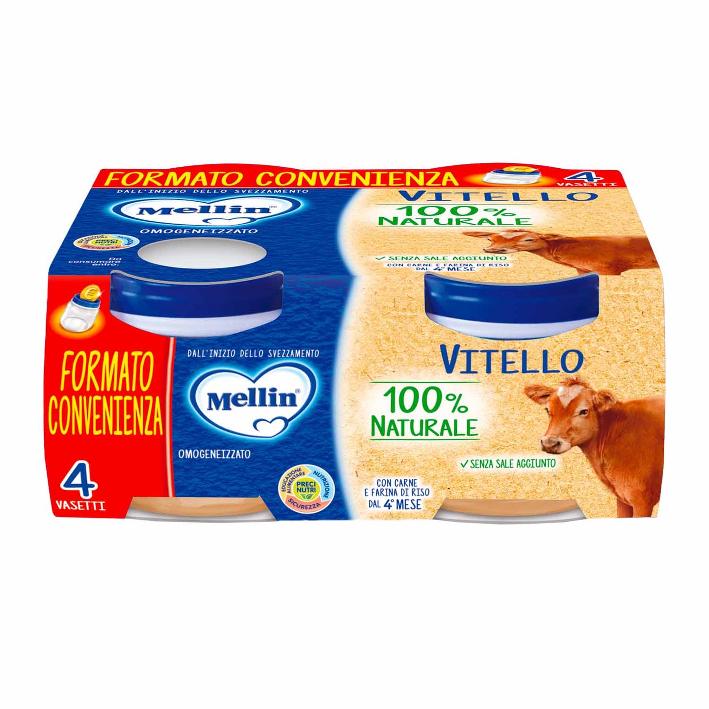 Mellin - Omogeneizzato Vitello 4x80 gr