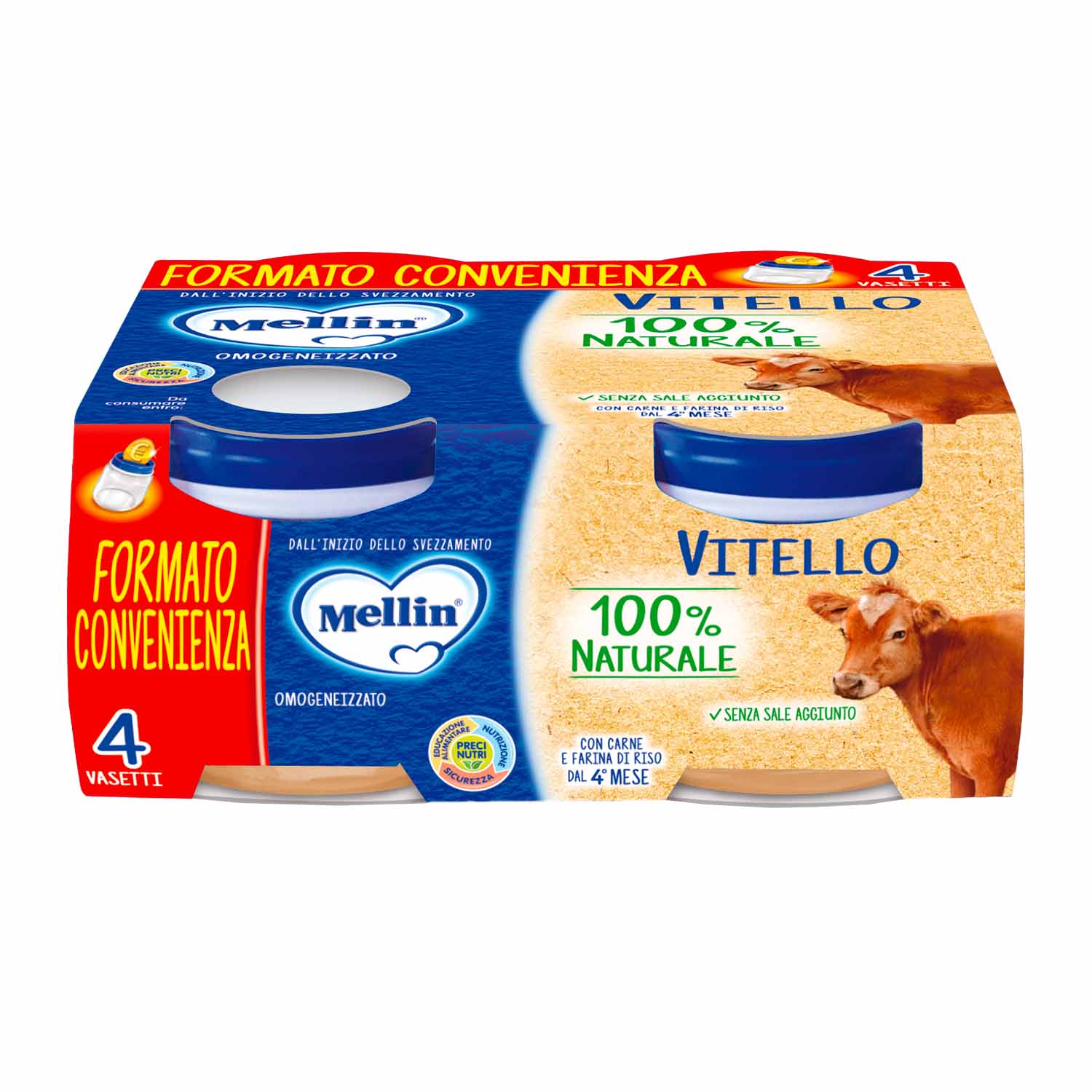 Mellin - Omogeneizzato Vitello 4x80 gr