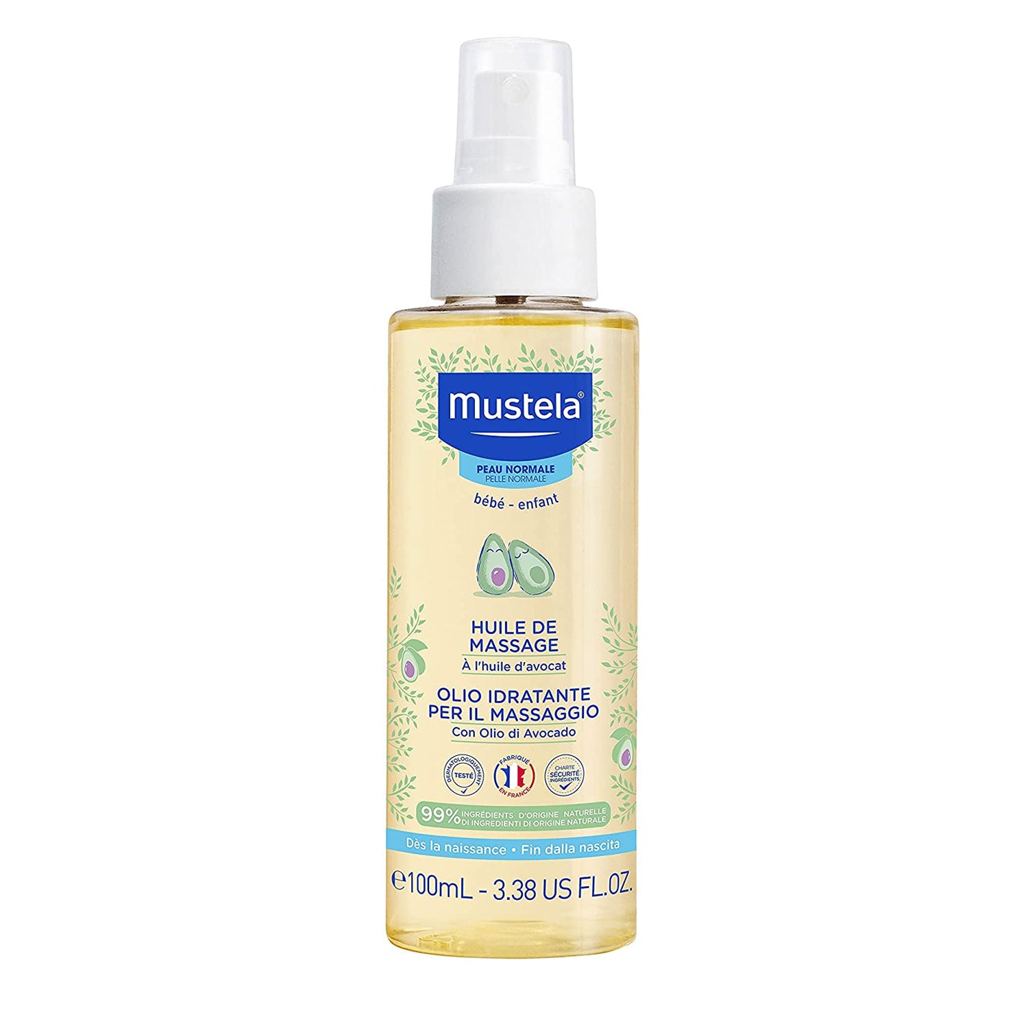 Mustela - Moisturizing massage oil 100ml