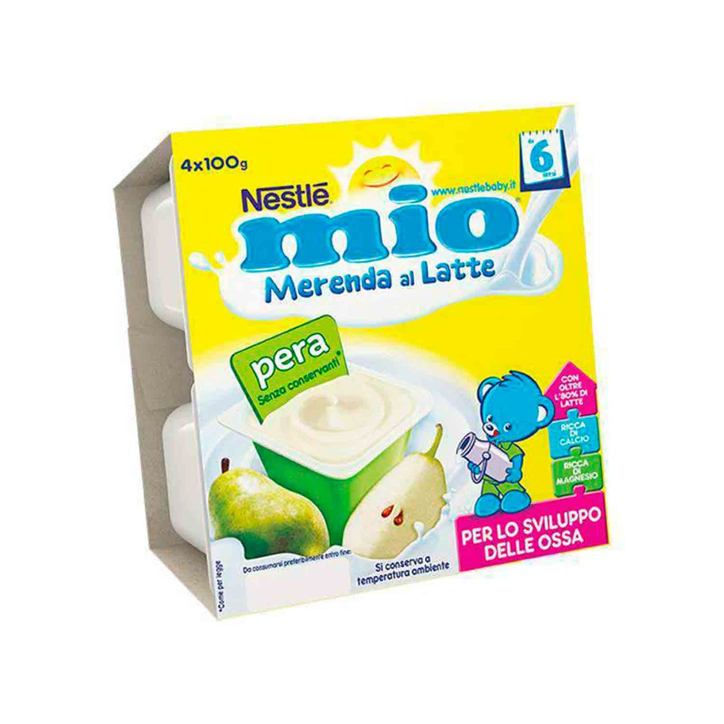 Nestlè - Merenda Lattea Pera: Confezione 4x100 gr