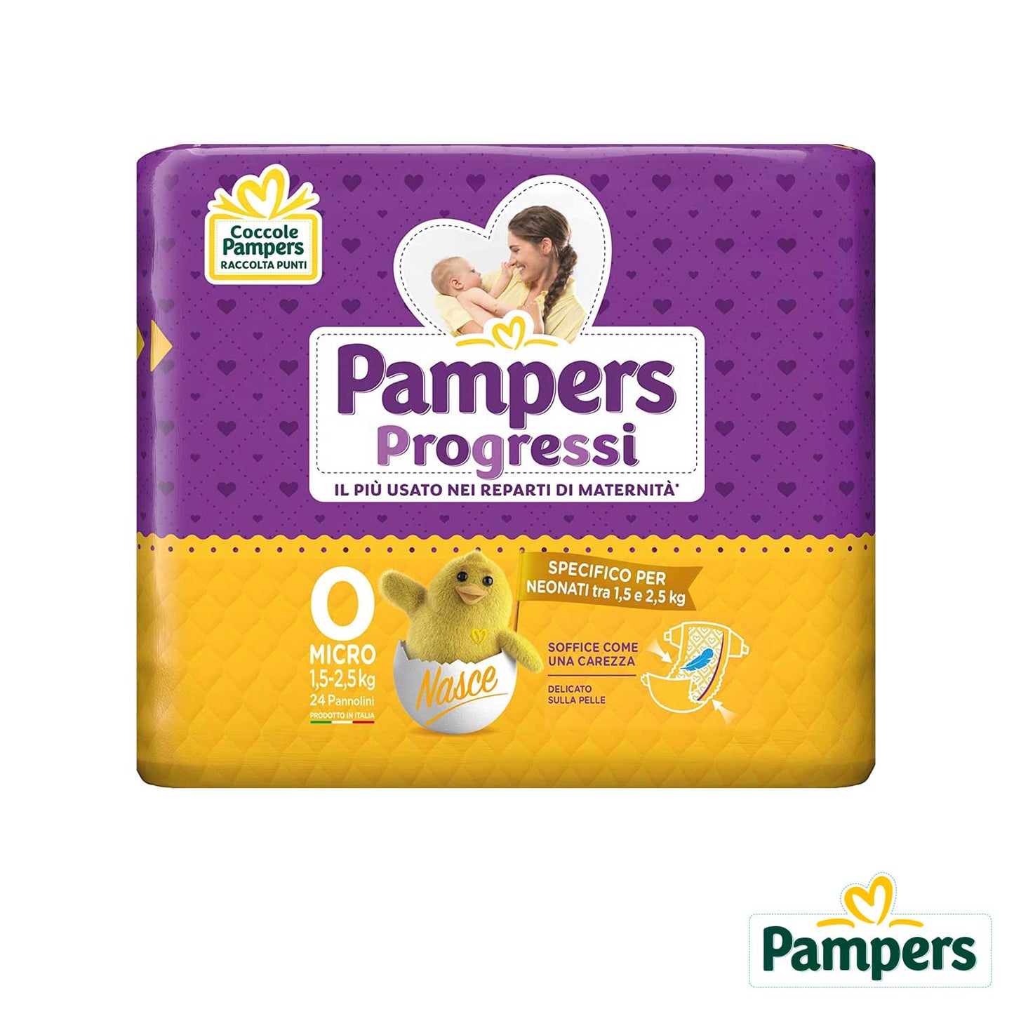 Pampers - Pannolini Progressi Pacco Singolo Taglia 0 Micro 24pz – Iperbimbo