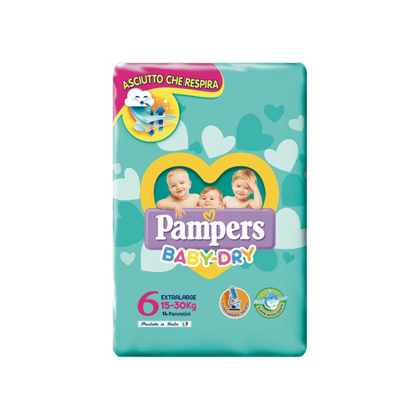 Pampers - Pannolini Baby Dry Extra Large 15/30Kg x14 Tg6