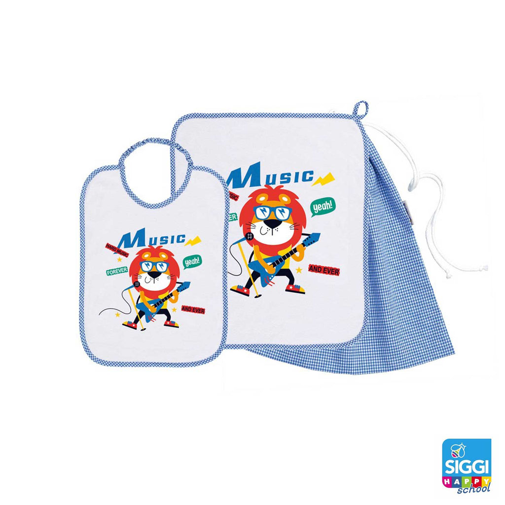 Siggi - Baby Kindergarten Set 3pcs Towel Bag Bib