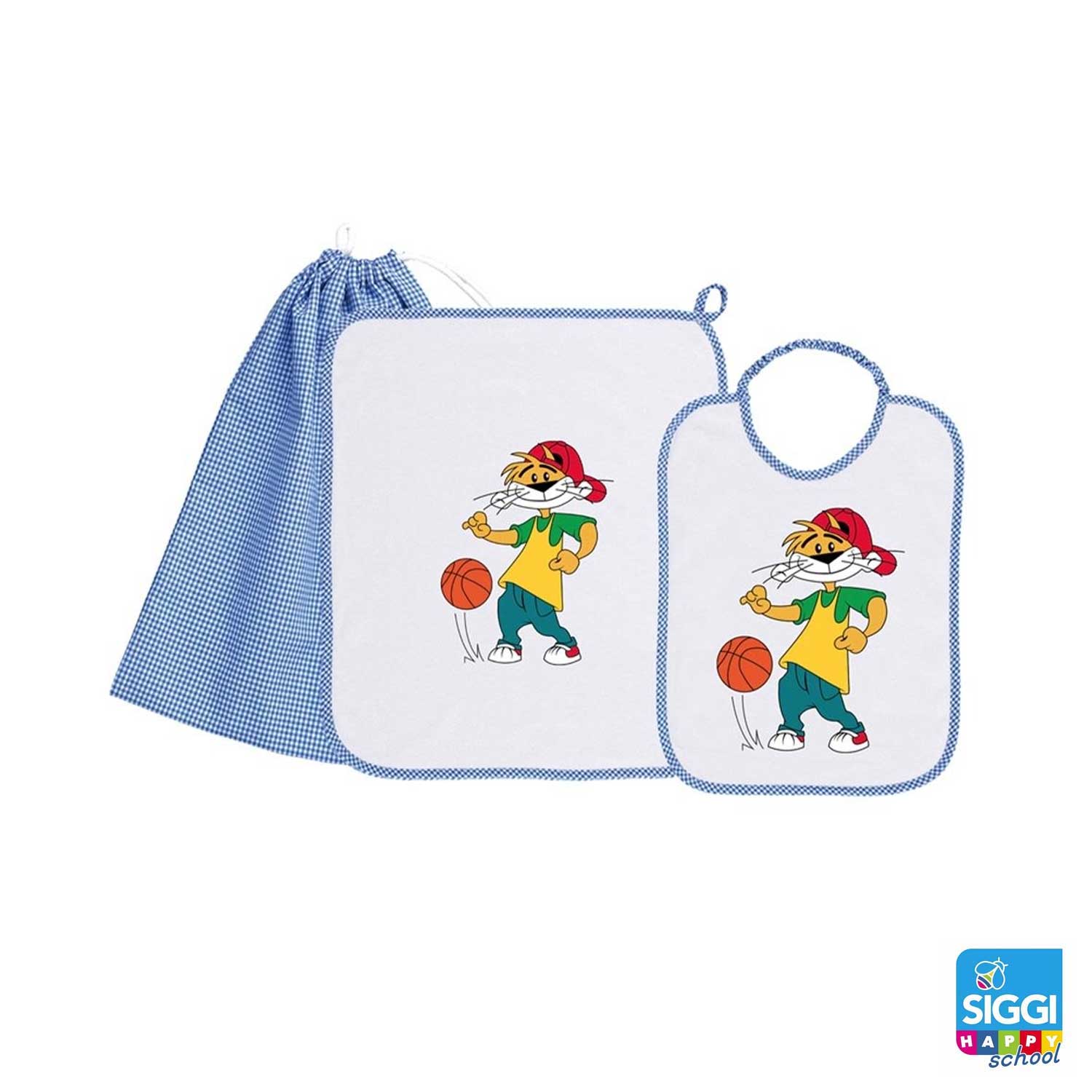 Siggi - Baby Kindergarten Set 3pcs Towel Bag Bib